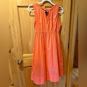 GAP Women's Sleeveless tie Split Neck Coral Dress size Small